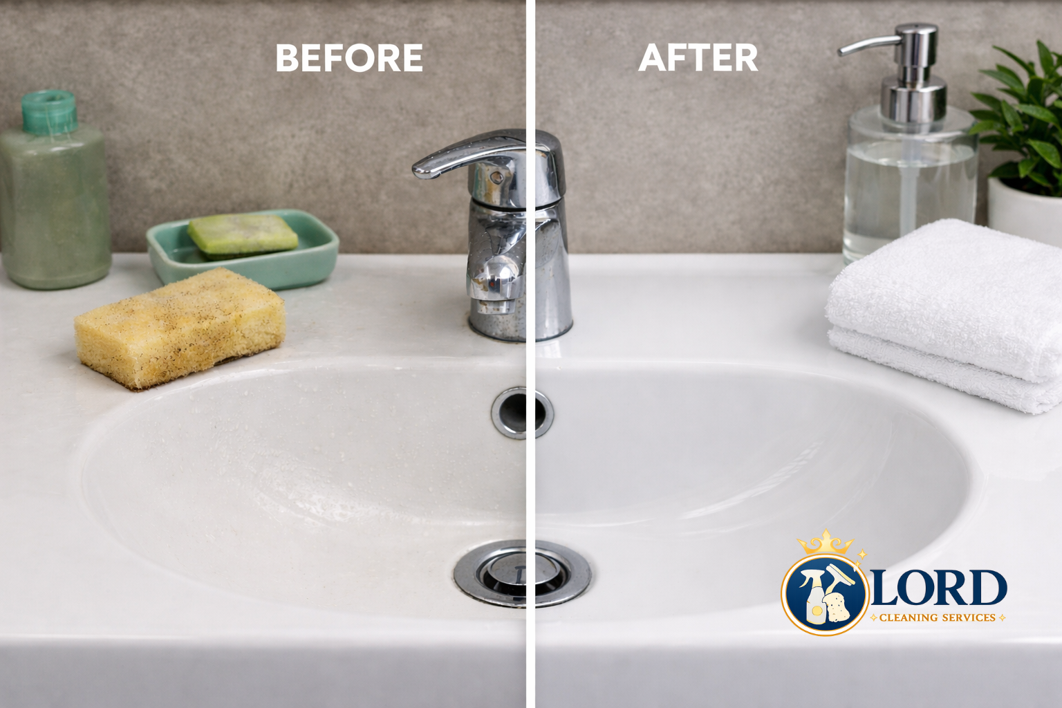 Before and after cleaning